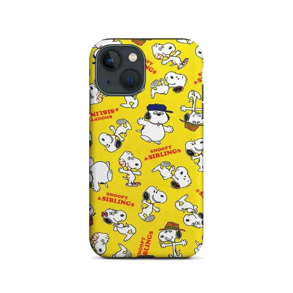 Snoopy and Siblings Dance iPhone 13 Mini Case-2 in 1 Tough Case-Xtracase