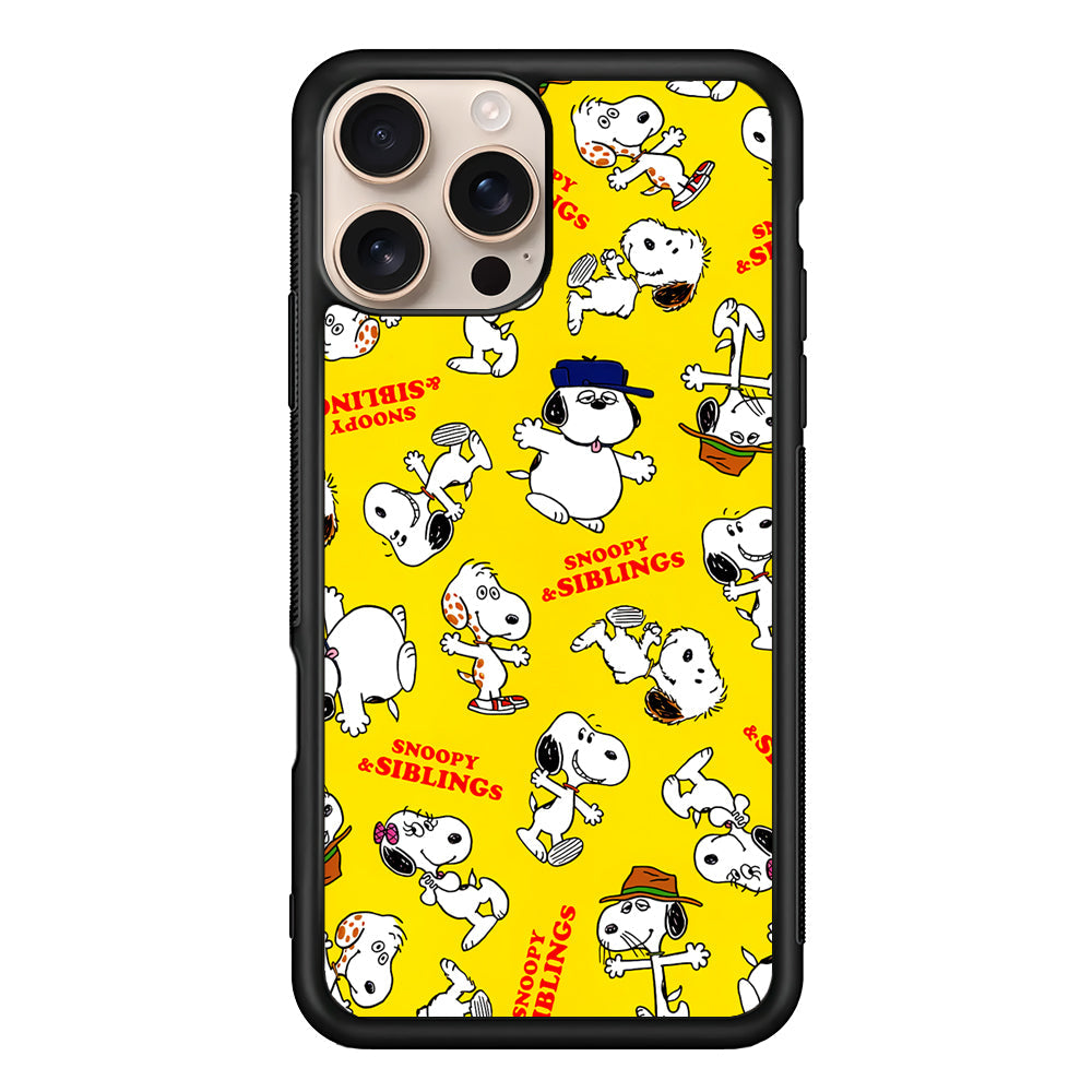 Snoopy and Siblings Dance iPhone 16 Pro Max Case - iPhone 16 Pro Max