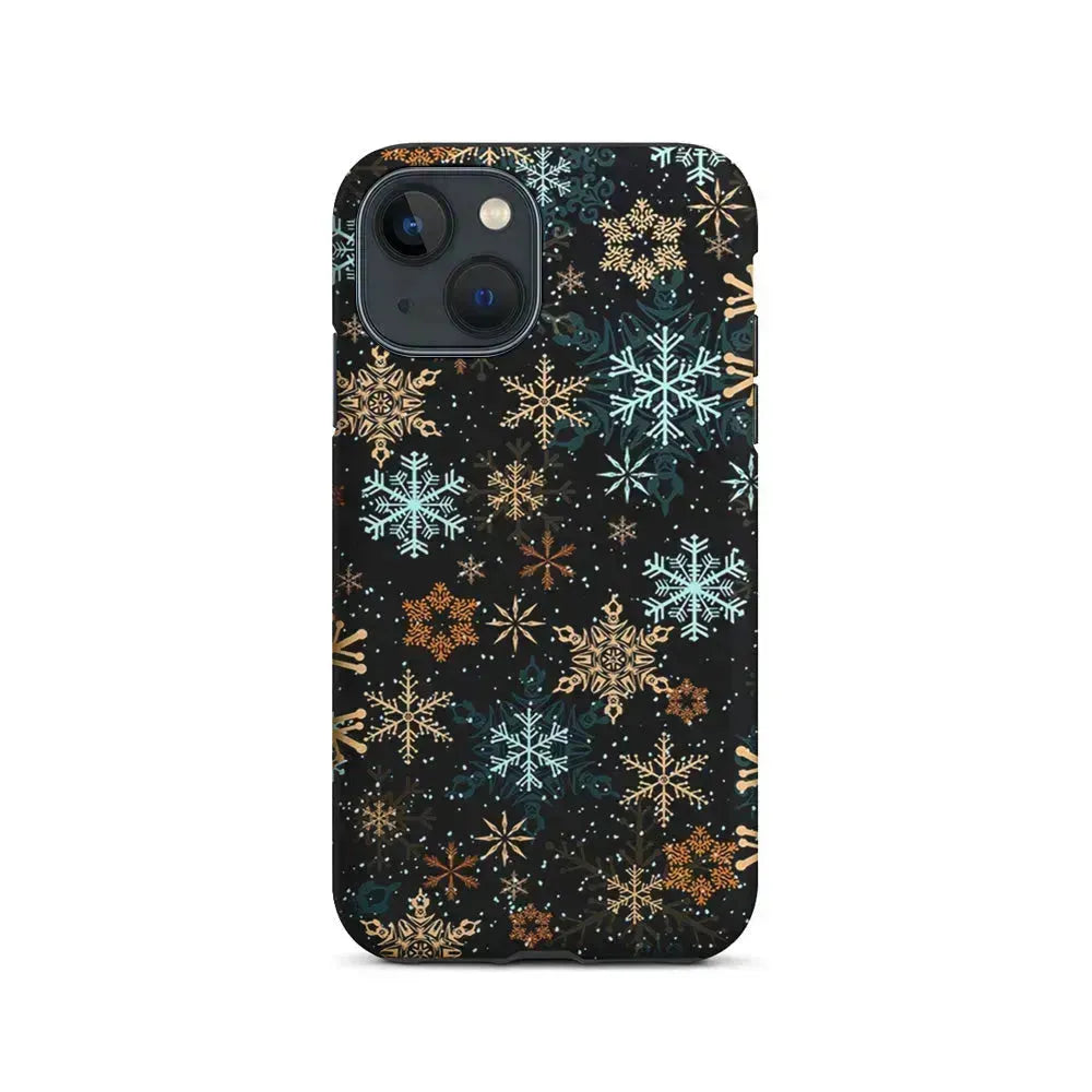 Snowflakes Winter iPhone 13 Mini Case-2 in 1 Tough Case-Xtracase