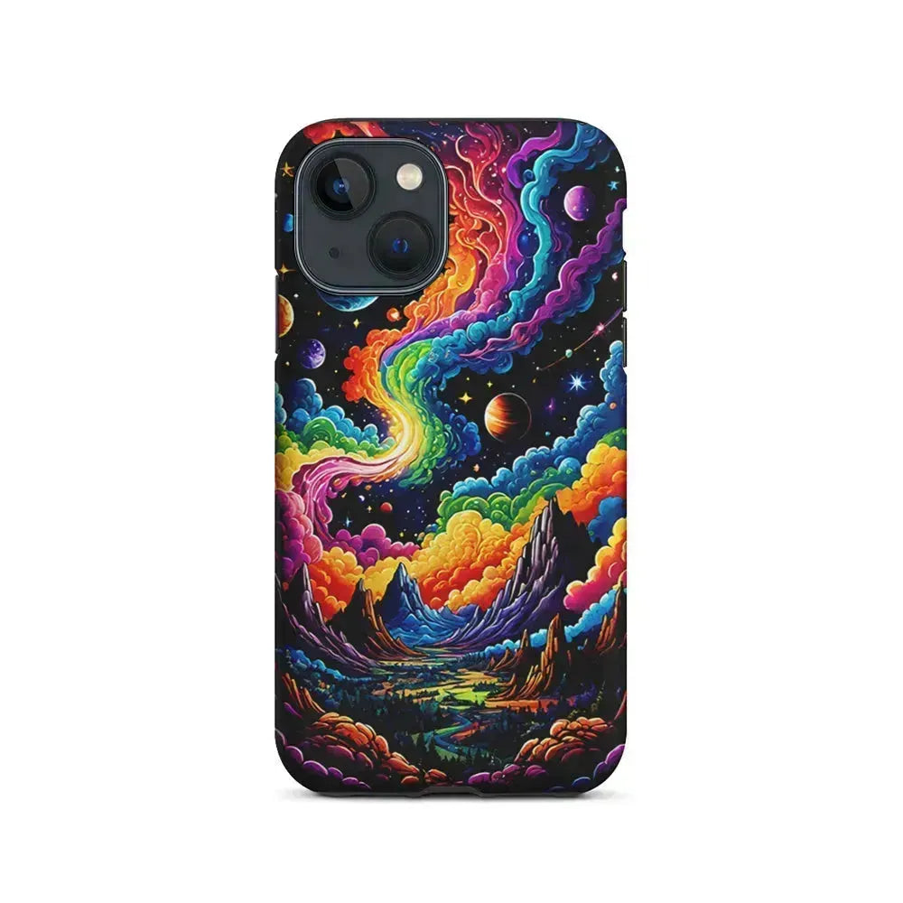 Space Planets Fantasy iPhone 13 Mini Case-2 in 1 Tough Case-Xtracase