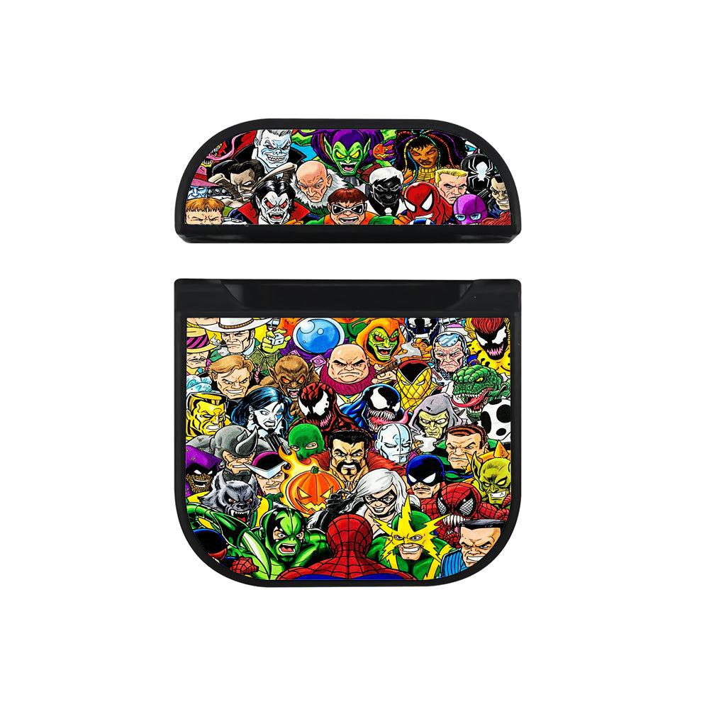 Spider-Man and His Enemies Comic Hard Plastic Case Cover For Apple Airpods-Xtracase