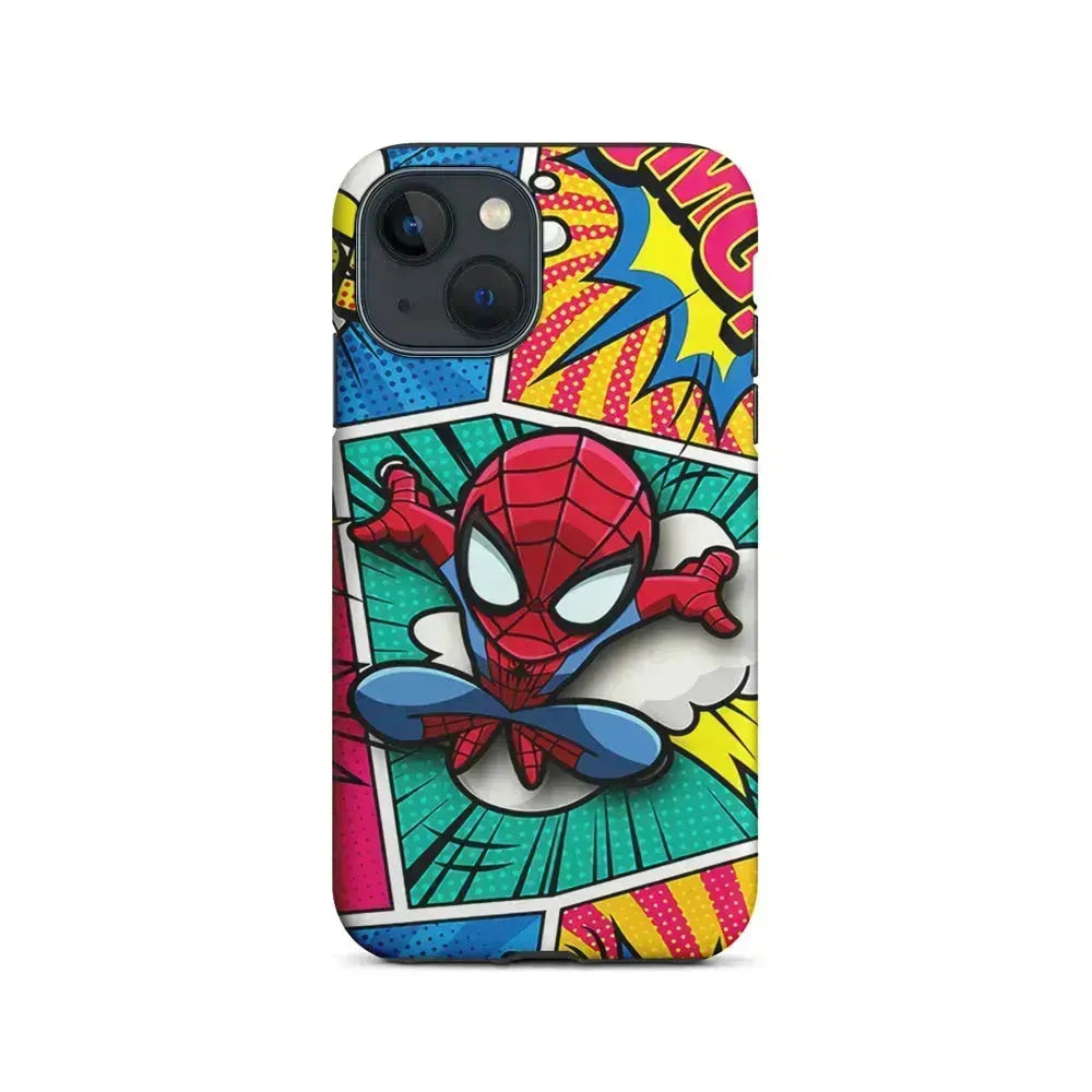 Spiderman Comic Poof iPhone 13 Mini Case-2 in 1 Tough Case-Xtracase