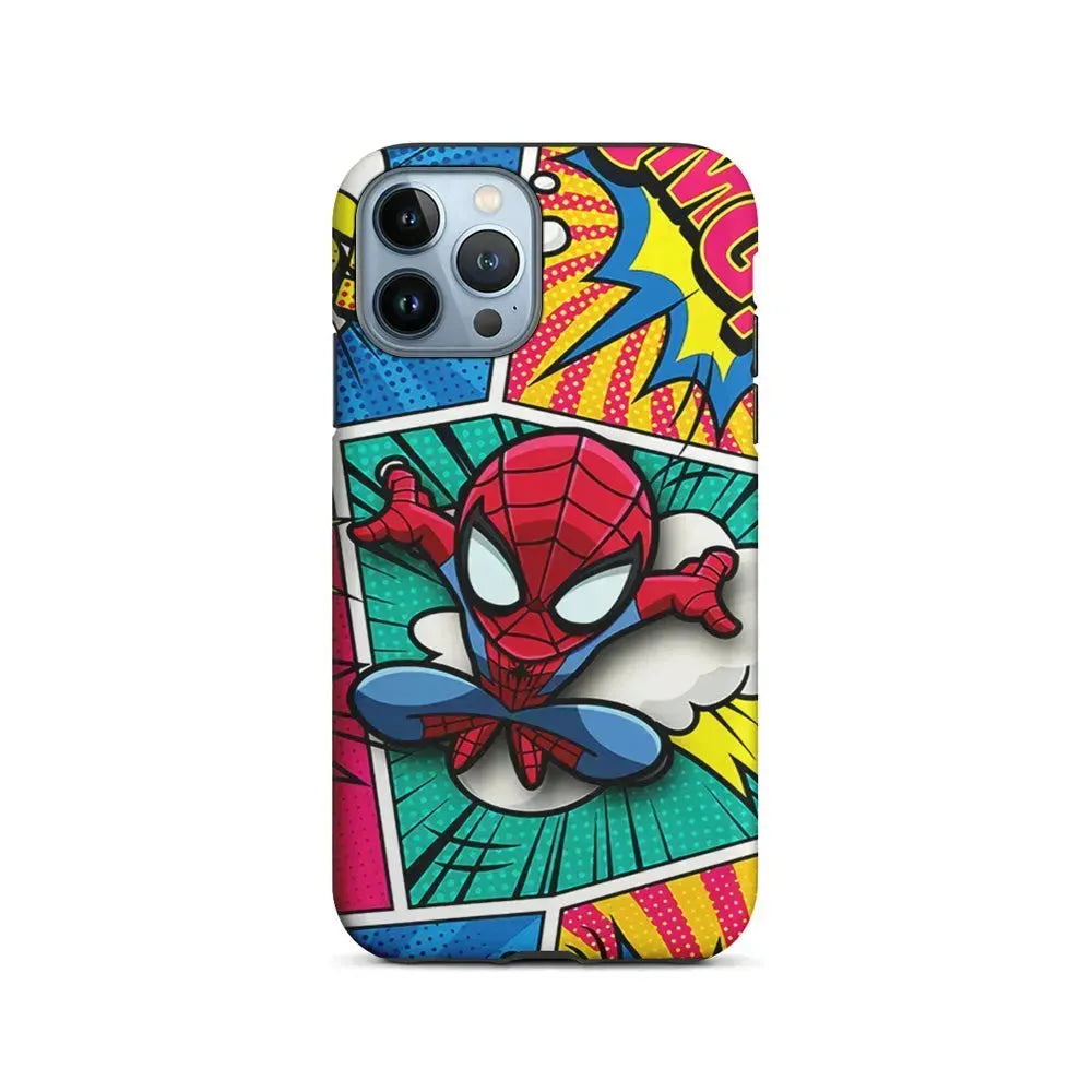 Spiderman Comic Poof iPhone 15 Pro Max Case-2 in 1 Tough Case-Xtracase