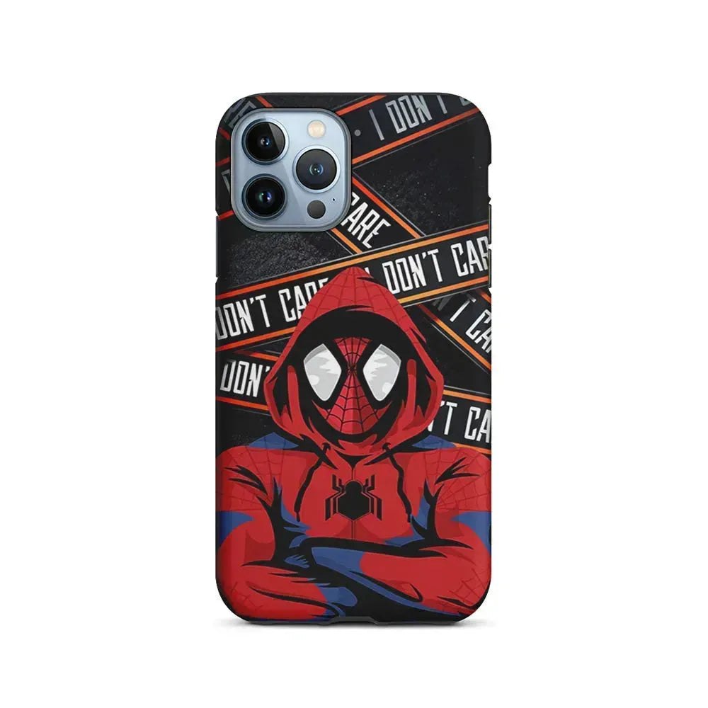 Spiderman Indifferent Mode iPhone 15 Pro Max Case-2 in 1 Tough Case-Xtracase