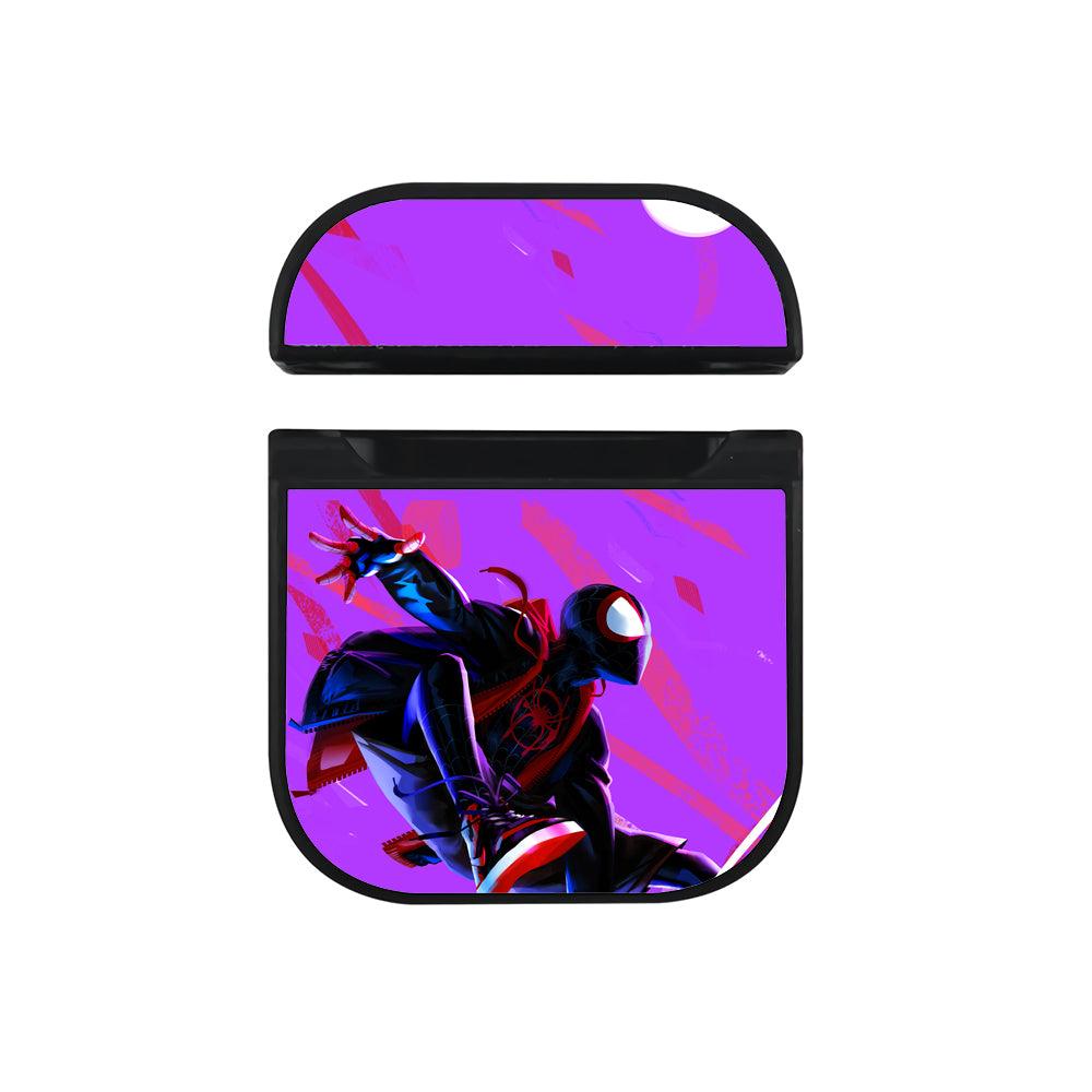 Spiderman Moon Lighting Hard Plastic Case Cover For Apple Airpods-Xtracase