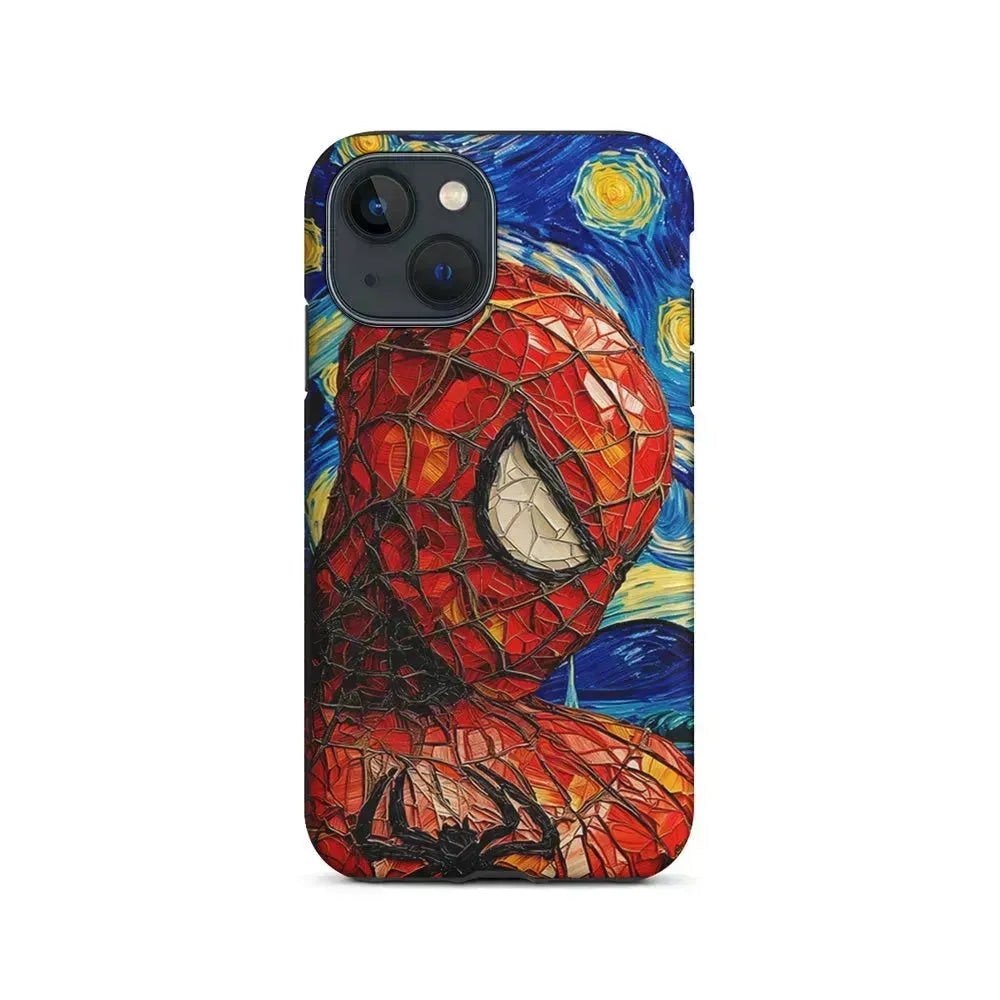 Spiderman Starry Night iPhone 13 Mini Case-2 in 1 Tough Case-Xtracase