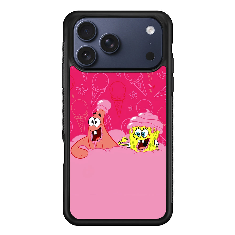 Spongebob and Patrick Eating Ice Cream iPhone 17 Pro Max Case - Xtracase