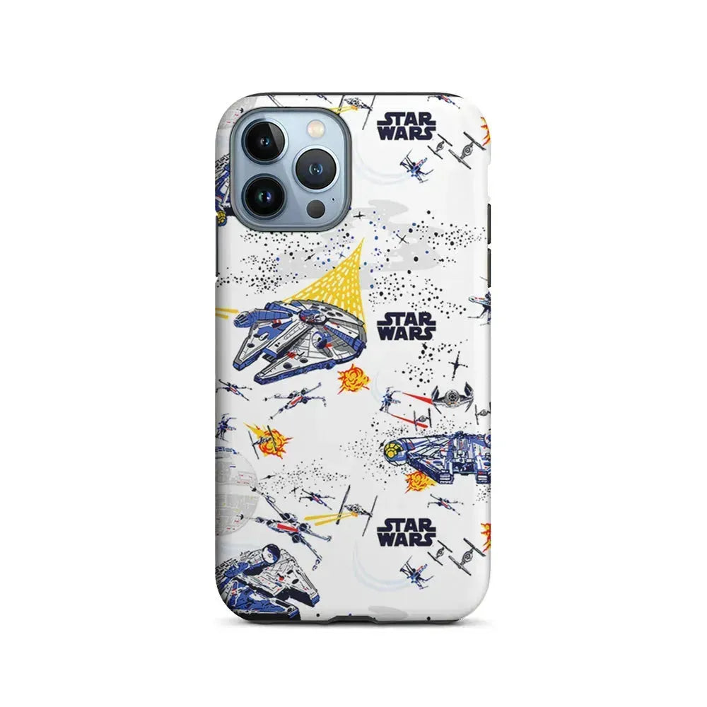 Star Wars Aircraft on Galaxy iPhone 15 Pro Max Case-2 in 1 Tough Case-Xtracase
