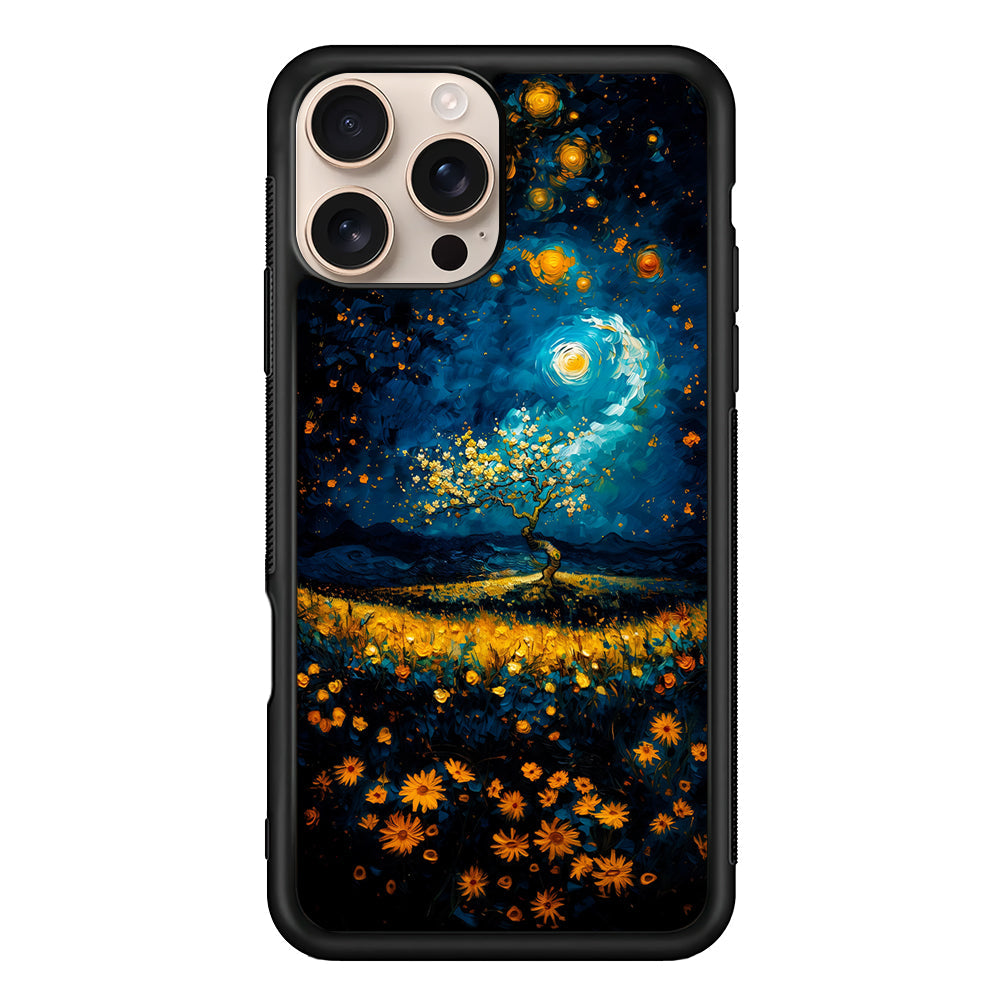 Starry Night Blossoms Painting iPhone 16 Pro Max Case - iPhone 16 Pro Max