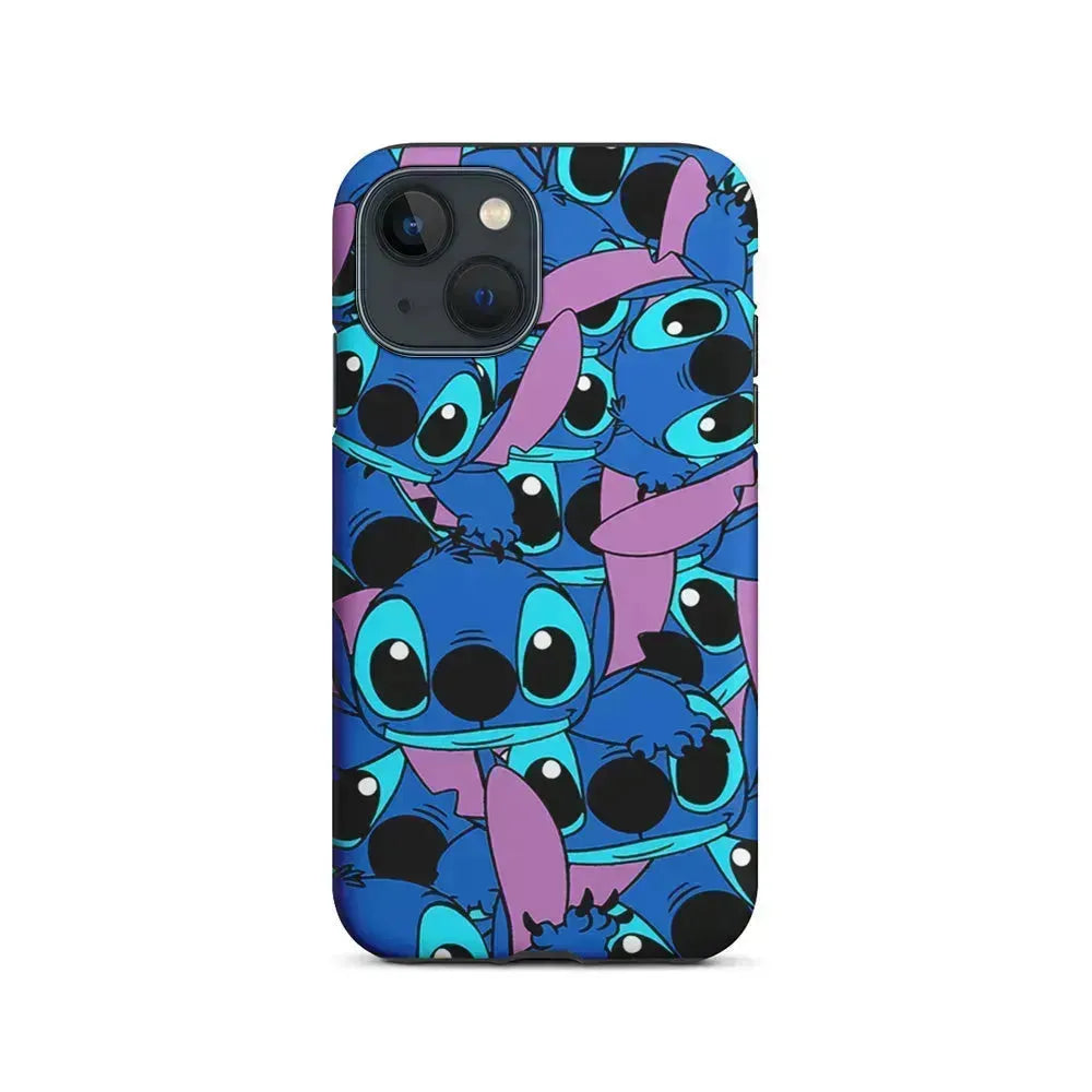 Stitch Blue Cute iPhone 13 Mini Case-2 in 1 Tough Case-Xtracase
