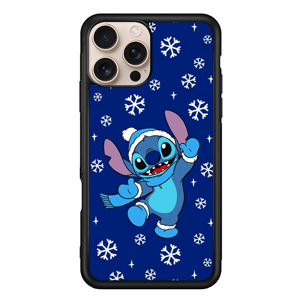 Stitch Navy Winter iPhone 16 Pro Case - iPhone 16 Pro