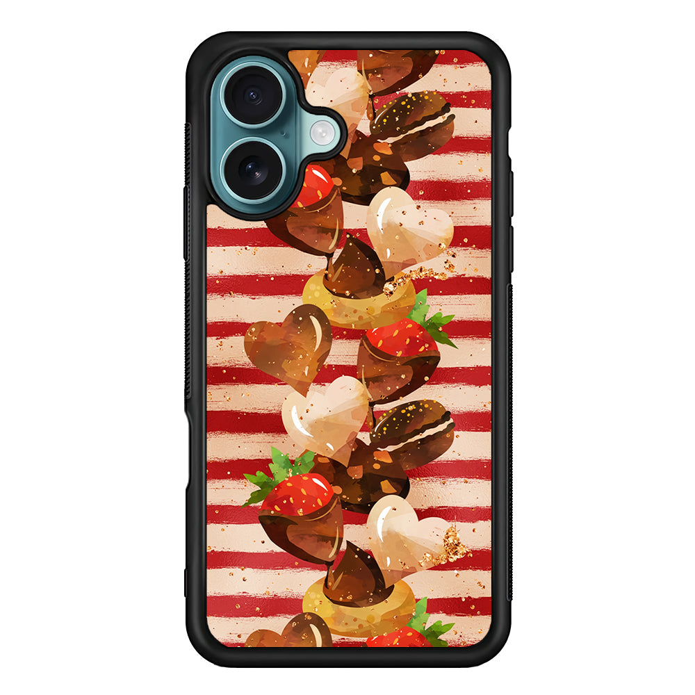 Strawberry in Chocolate and Cookie iPhone 16 Plus Case - Xtracase