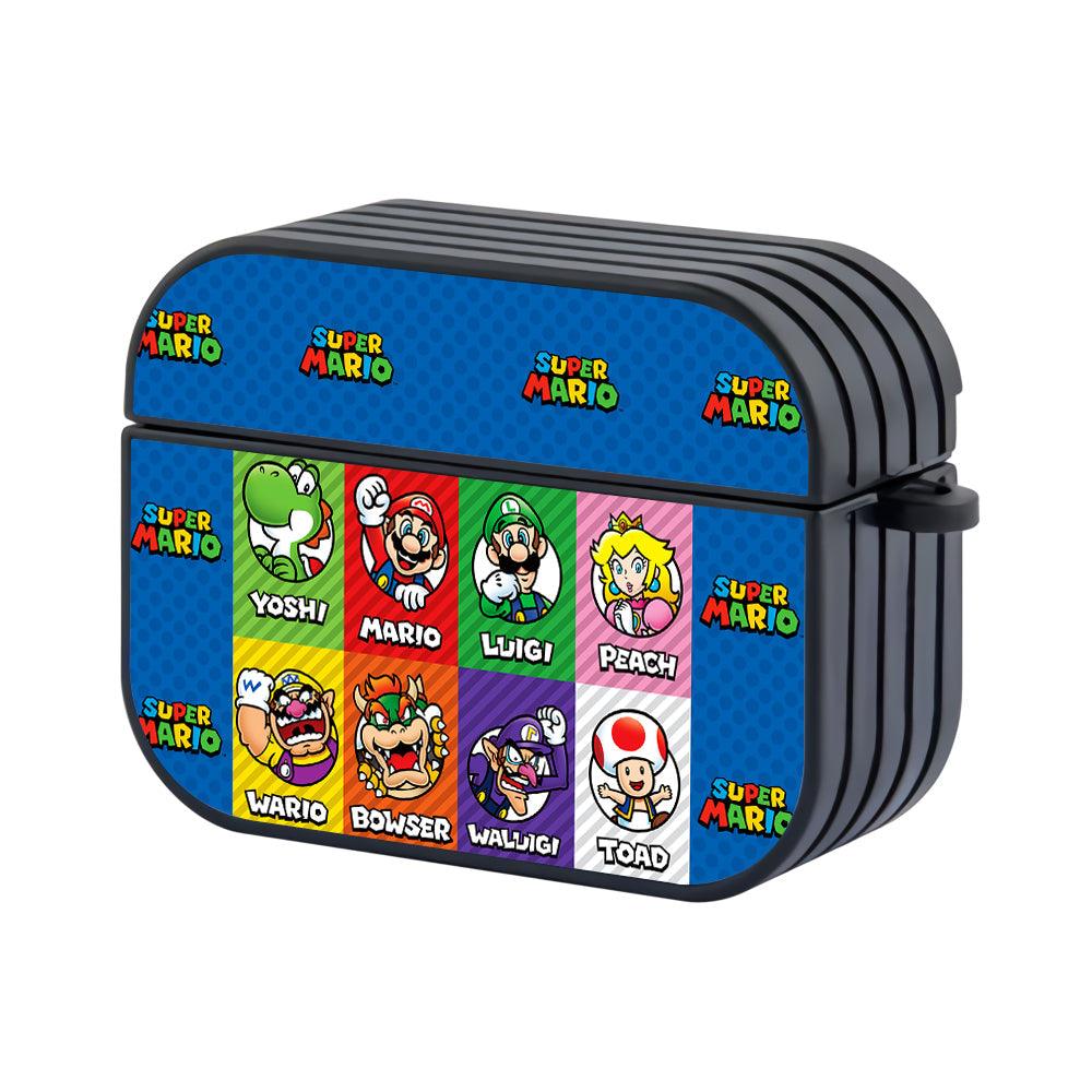 Super Mario Bros Retro Character Hard Plastic Case Cover For Apple Airpods Pro 3-Xtracase