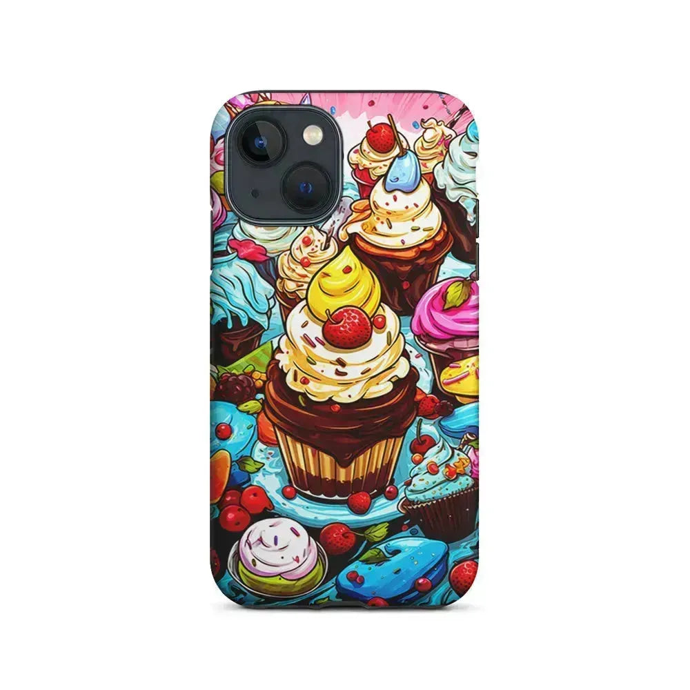 Sweet Desserts Food Doodle iPhone 13 Mini Case-2 in 1 Tough Case-Xtracase