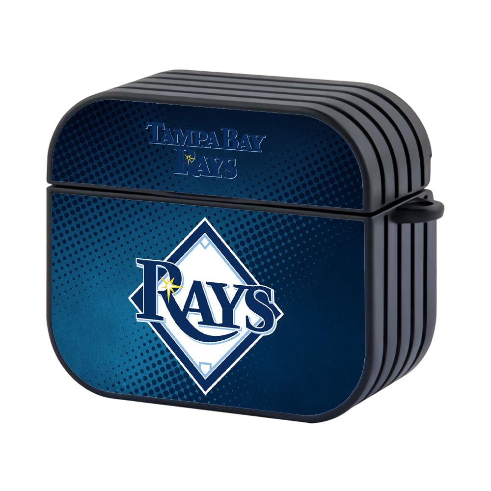 Tampa Bay Rays MLB Diagonal Blue Dot Patern Apple Airpods 4 Case-Xtracase