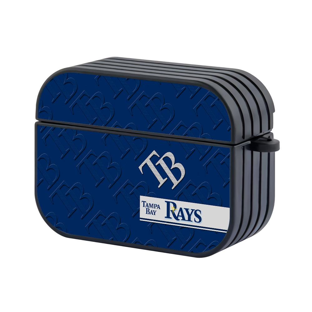 Tampa Bay Rays MLB Slope of Pattern Logos Hard Plastic Case Cover For Apple Airpods Pro 3-Xtracase