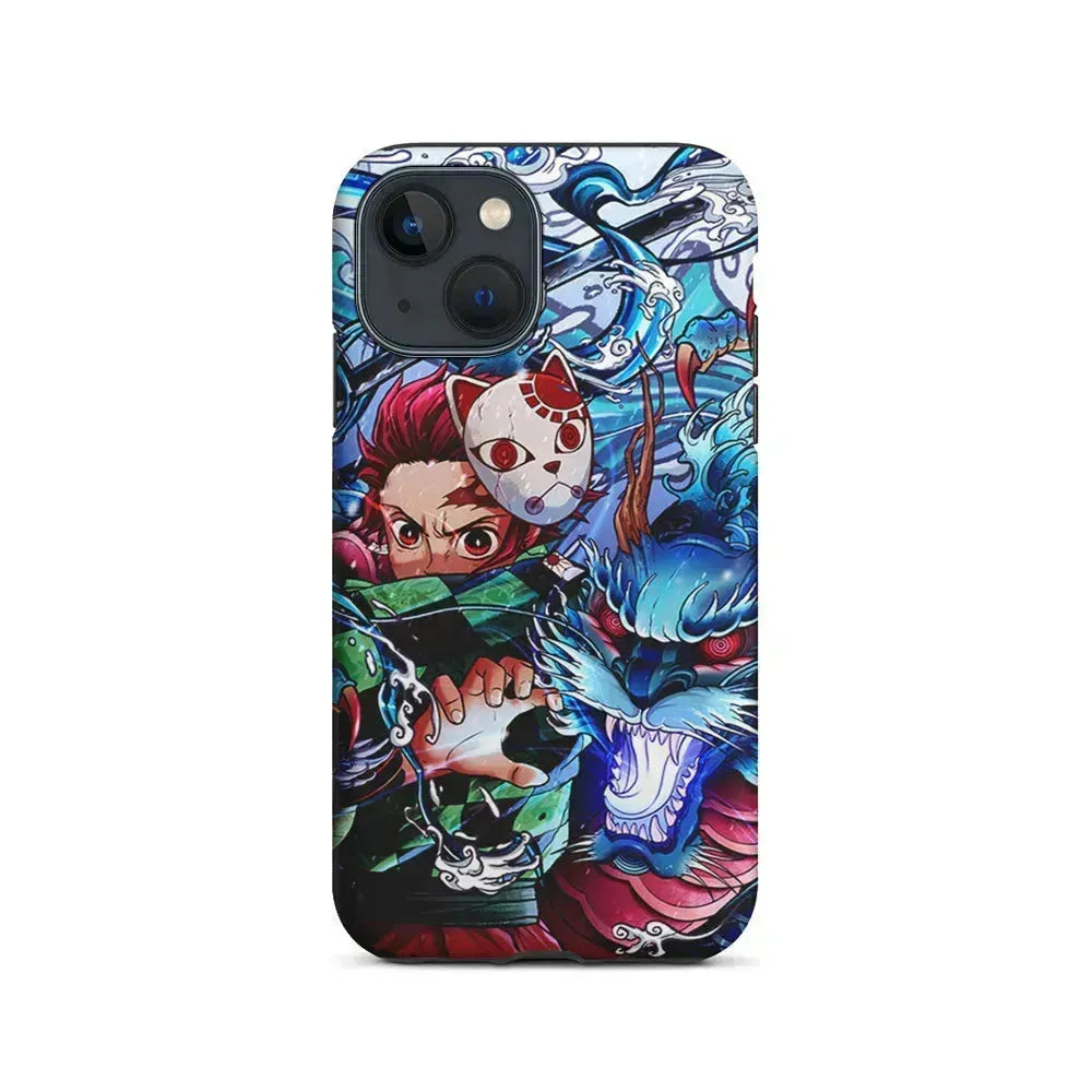 Tanjiro Kamado Kimetsu No Yaiba iPhone 13 Mini Case-2 in 1 Tough Case-Xtracase