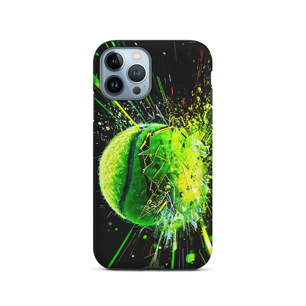 Tennis Ball Breaks Glass iPhone 13 Pro Case-2 in 1 Tough Case-Xtracase