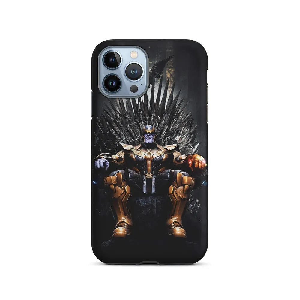 Thanos Sits On The Iron Throne iPhone 13 Pro Max Case-2 in 1 Tough Case-Xtracase
