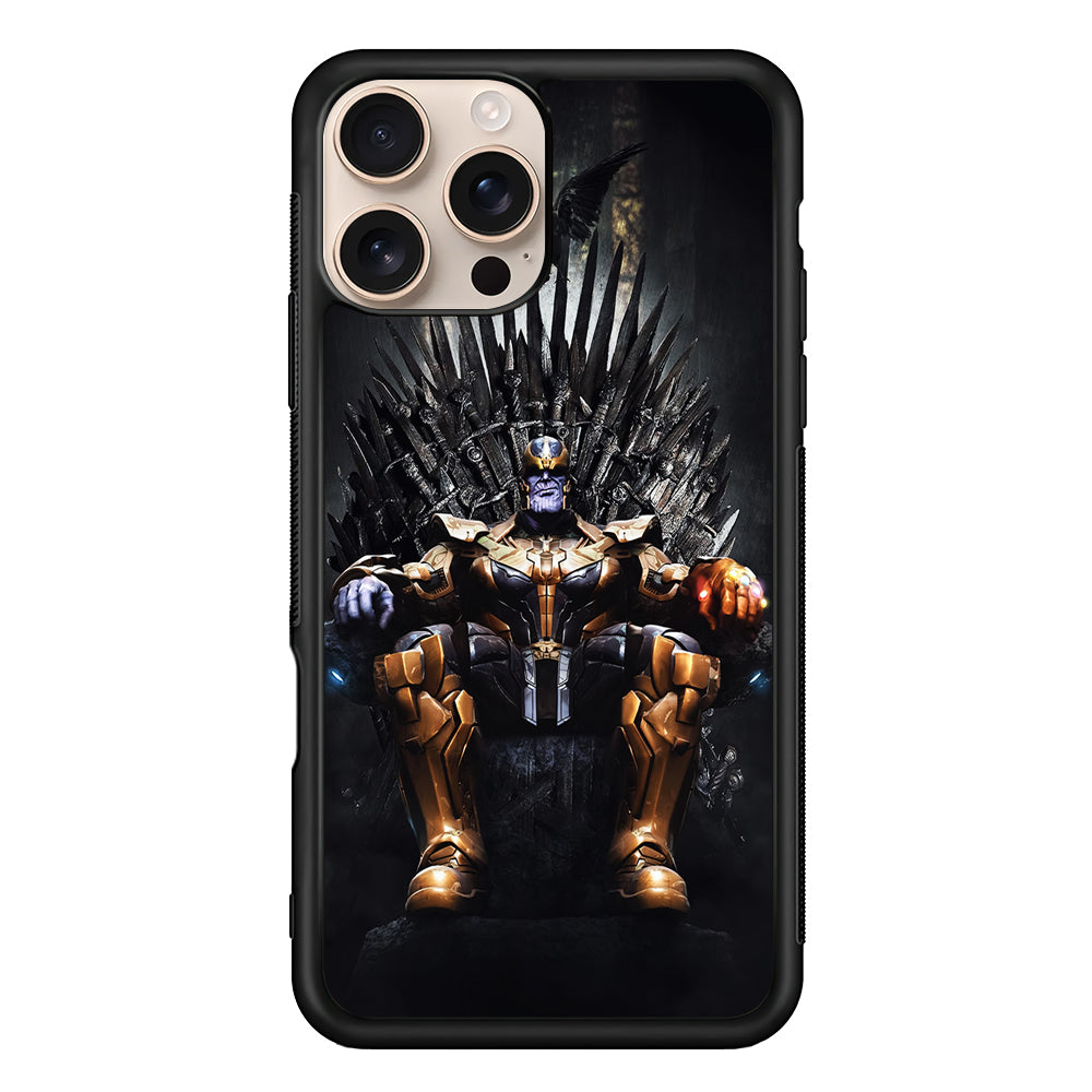 Thanos Sits On The Iron Throne iPhone 16 Pro Max Case - iPhone 16 Pro Max