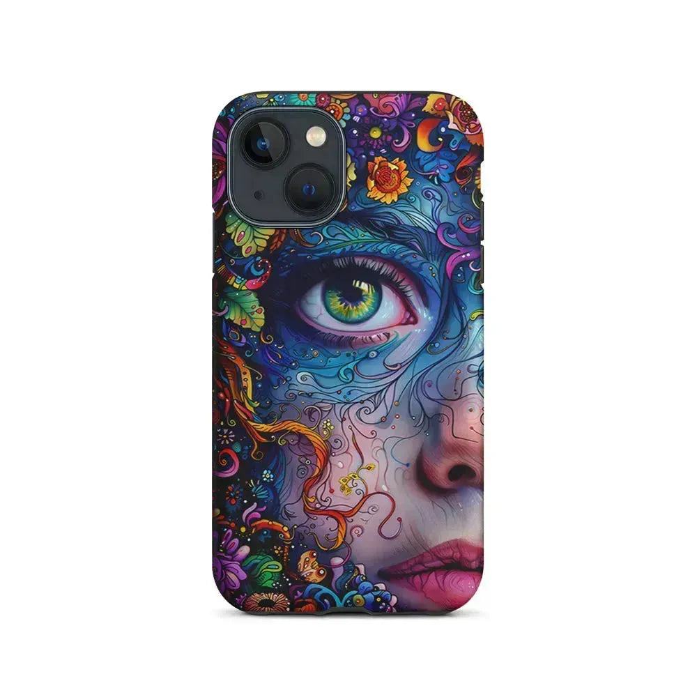 The Flower Fairy Girl Face iPhone 13 Mini Case-2 in 1 Tough Case-Xtracase