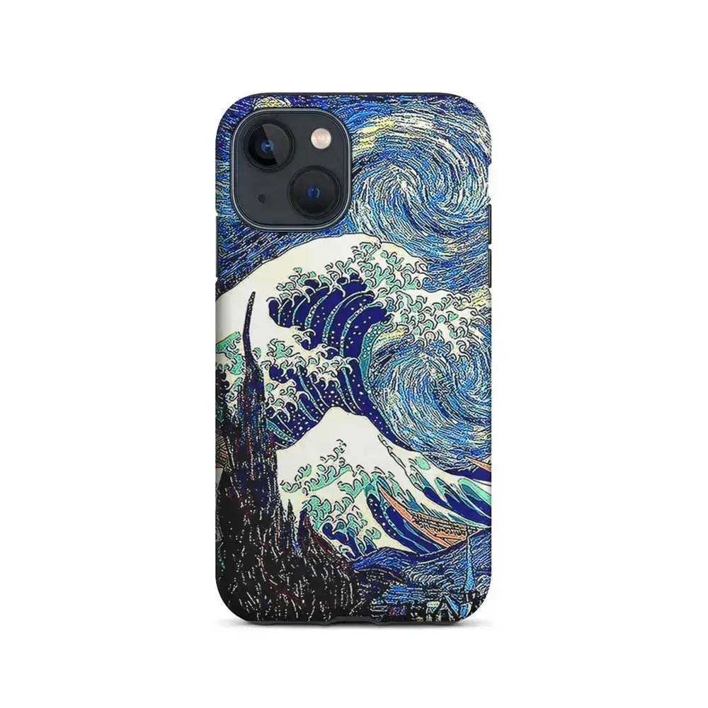 The Great Wave The Starry Night iPhone 13 Mini Case-2 in 1 Tough Case-Xtracase