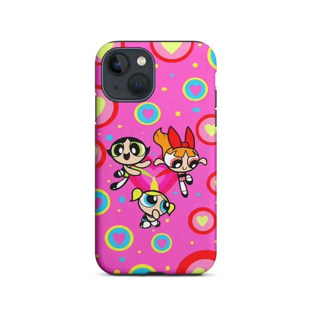 The Powerpuff Girls Love Pattern iPhone 13 Mini Case-2 in 1 Tough Case-Xtracase