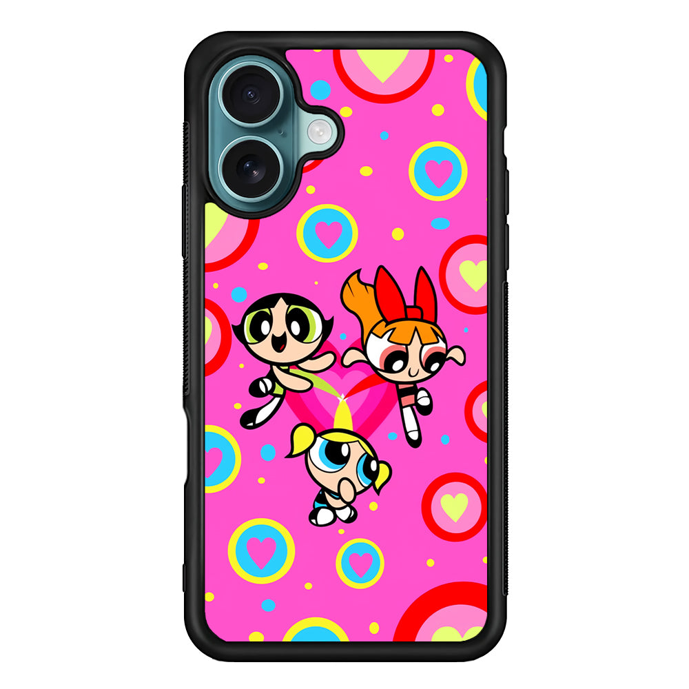 The Powerpuff Girls Love Pattern iPhone 16 Case - Xtracase