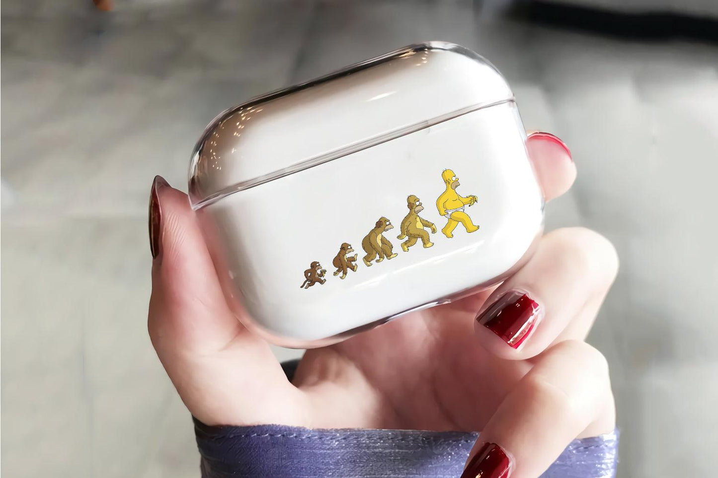 The Simpsons Homersapien Apple Airpod Pro 2 Clear Case-Xtracase