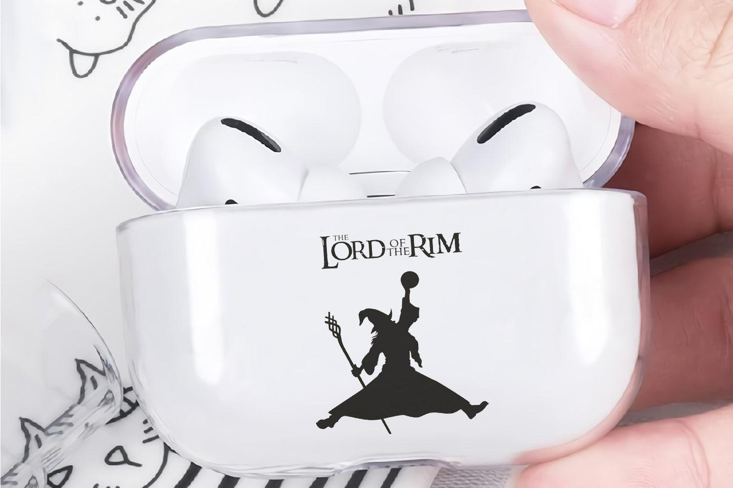The Lord of The Rim Slam Dunks Protective Clear Case Cover For Apple Airpod Pro 3-Xtracase