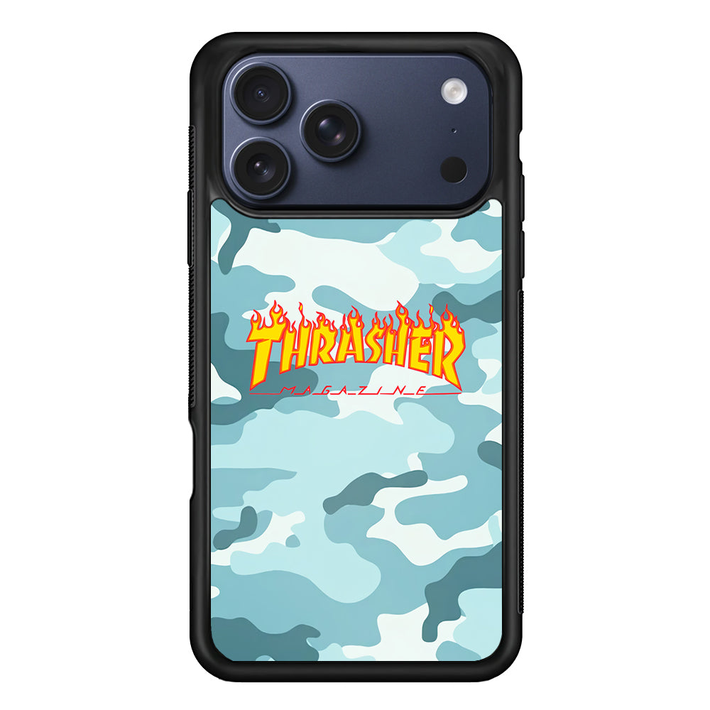 Thrasher Camo Light Blue iPhone 17 Pro Case - Xtracase