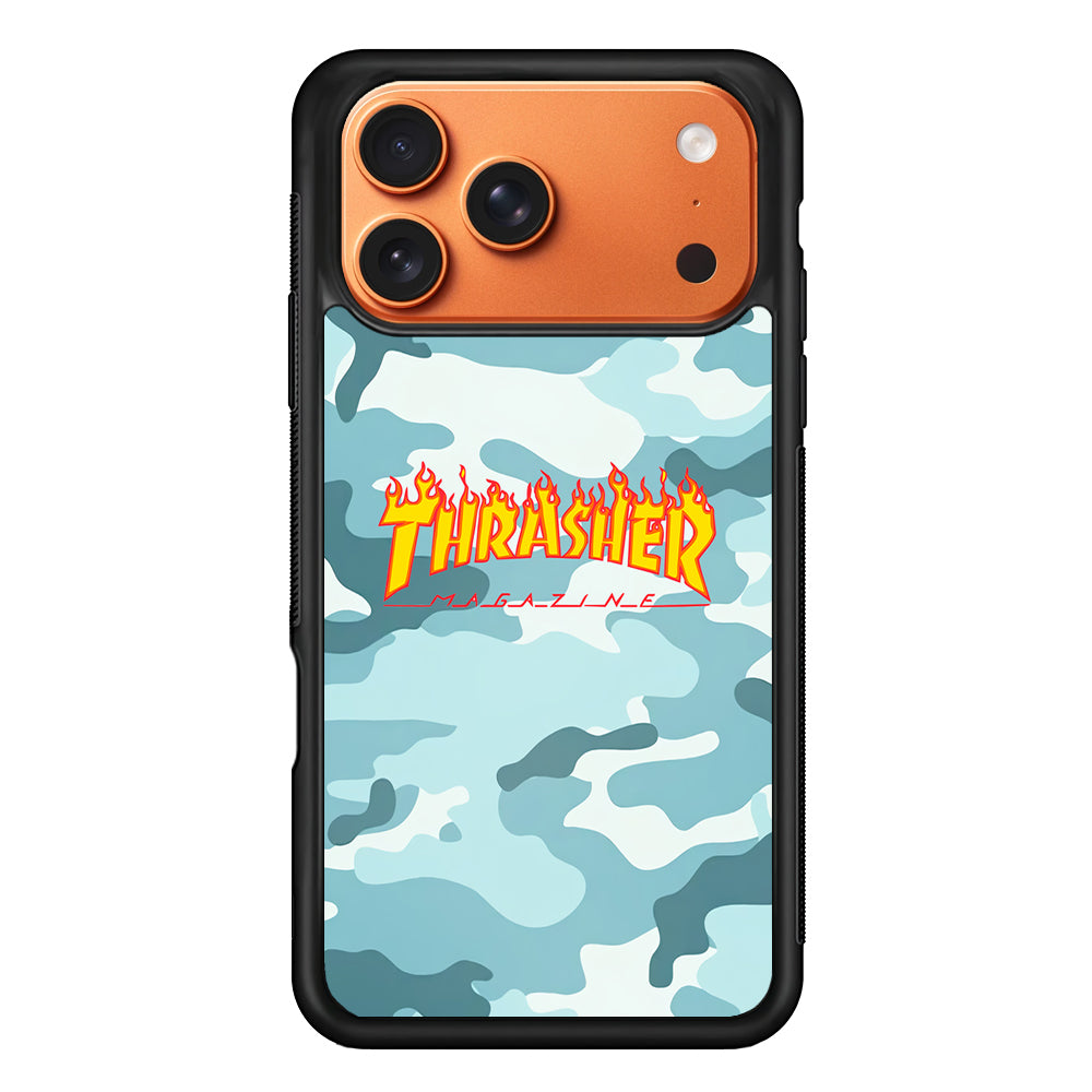 Thrasher Camo Light Blue iPhone 17 Pro Max Case