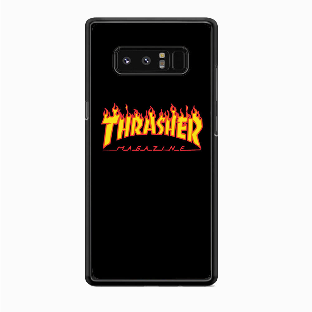 Thrasher Magazine Black Simple Fire Samsung Galaxy Note 8 Case-Xtracase