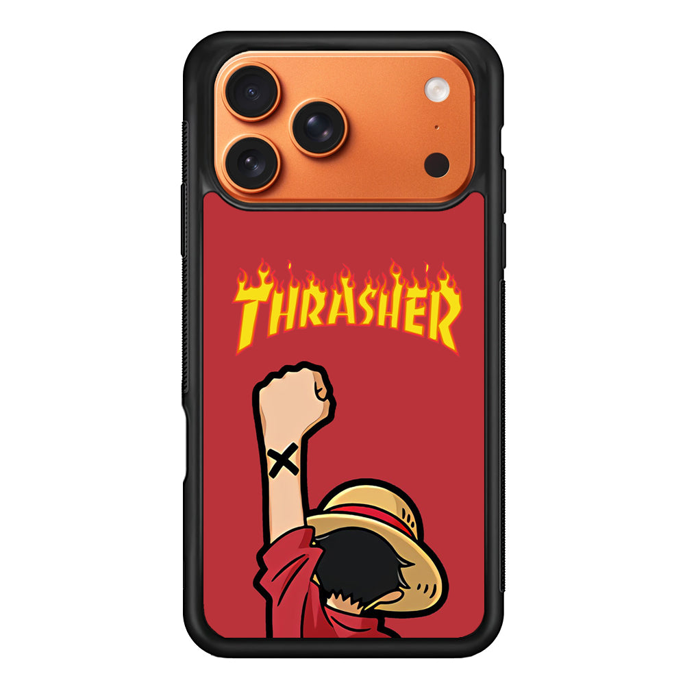 Thrasher Maroon Luffy iPhone 17 Pro Max Case