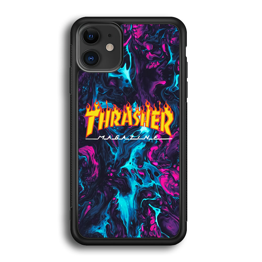 Thrasher Purple Liquid iPhone 12 Case-Xtracase