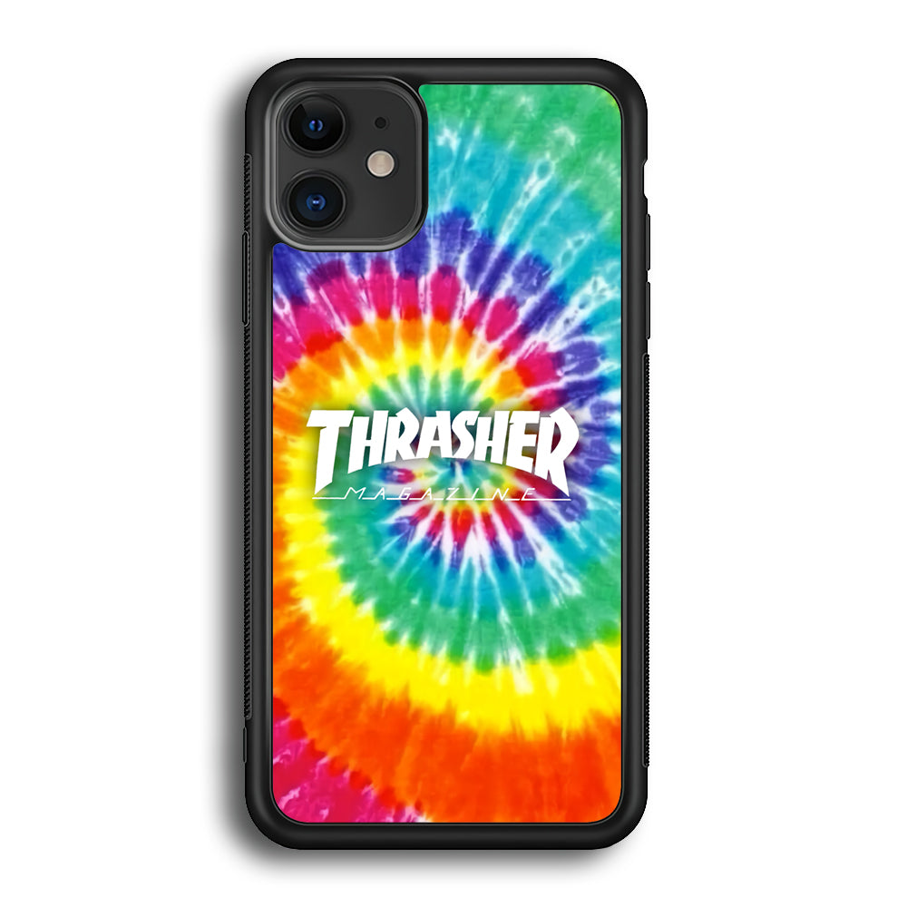 Thrasher Spiral Rainbow iPhone 12 Case-Xtracase