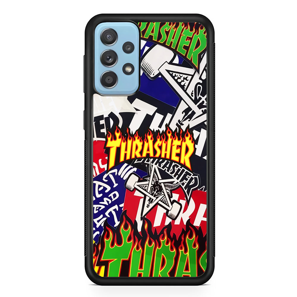 Thrasher Sticker Flat Samsung Galaxy A52 Case-Xtracase