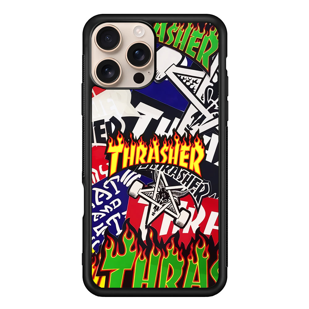 Thrasher Sticker Flat iPhone 16 Pro Case - Xtracase
