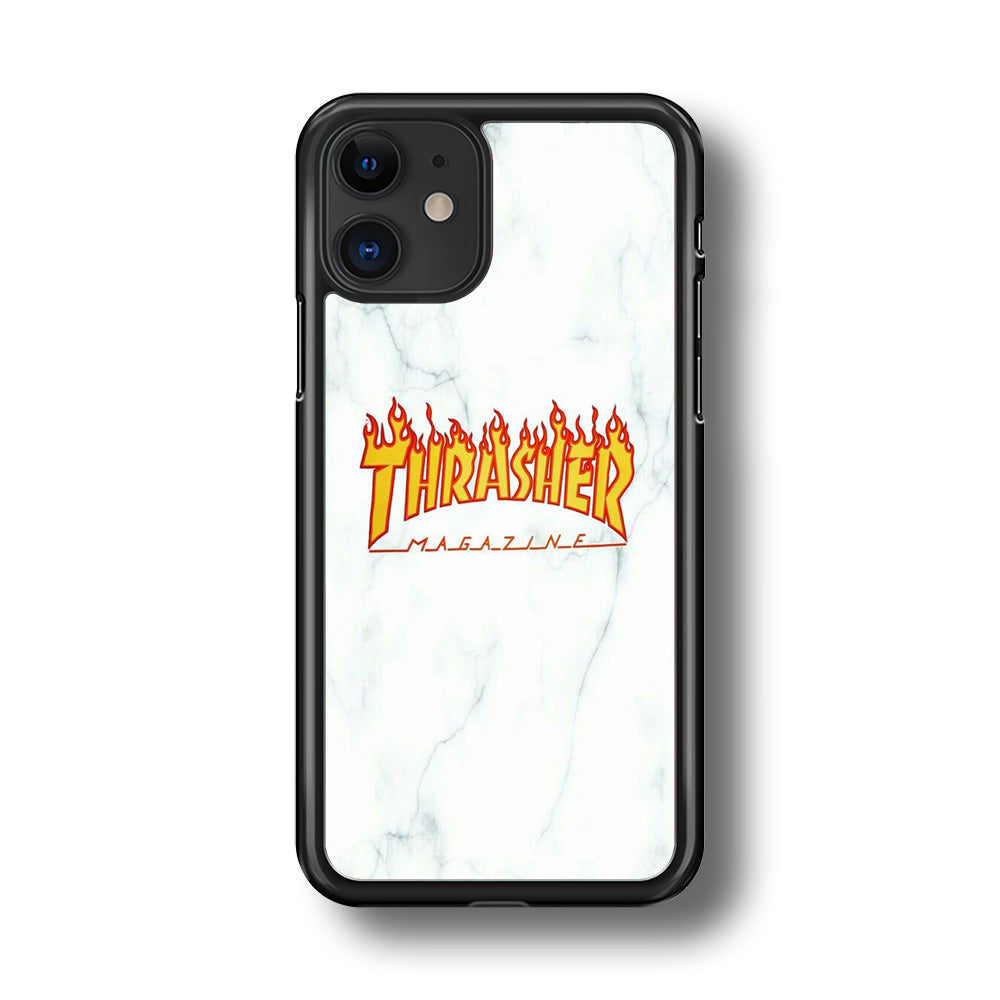 Thrasher White Marble iPhone 11 Case-Xtracase