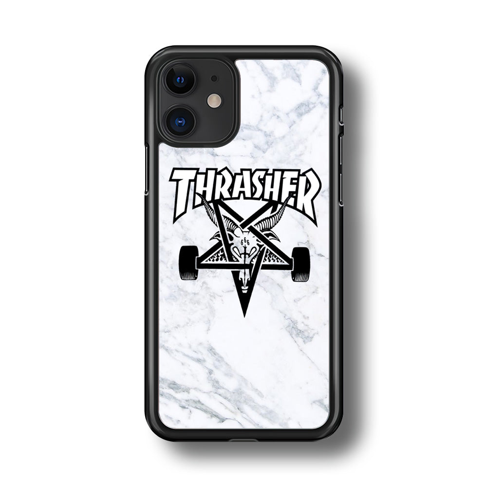 Thrasher x Pentagram White Marble iPhone 11 Case-Xtracase