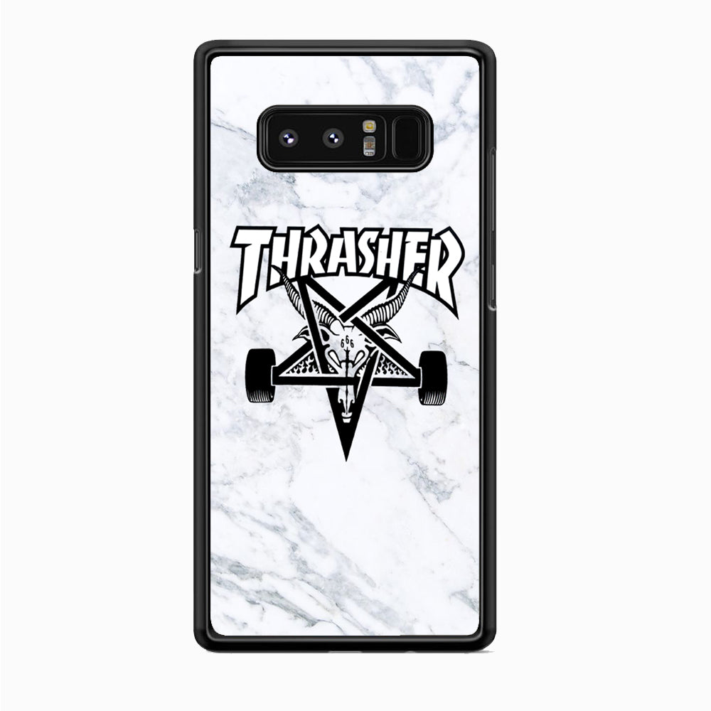 Thrasher x Pentagram White Marble Samsung Galaxy Note 8 Case-Xtracase