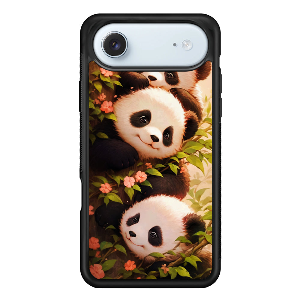 Three Cute Pandas Hiding iPhone 17 Air Case - Xtracase