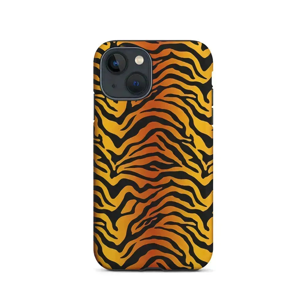 Tiger Stripe Skin Pattern iPhone 13 Mini Case-2 in 1 Tough Case-Xtracase