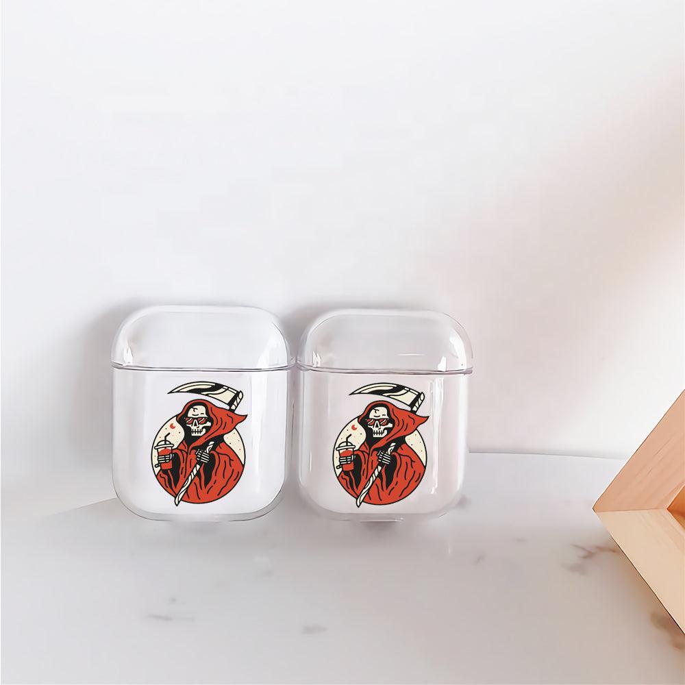 Tired Skull Apple Airpods Clear Case-Xtracase