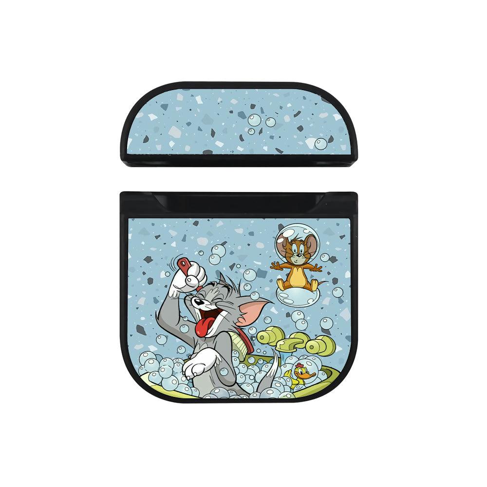 Tom and Jerry Fresh Morning Shower Hard Plastic Case Cover For Apple Airpods-Xtracase