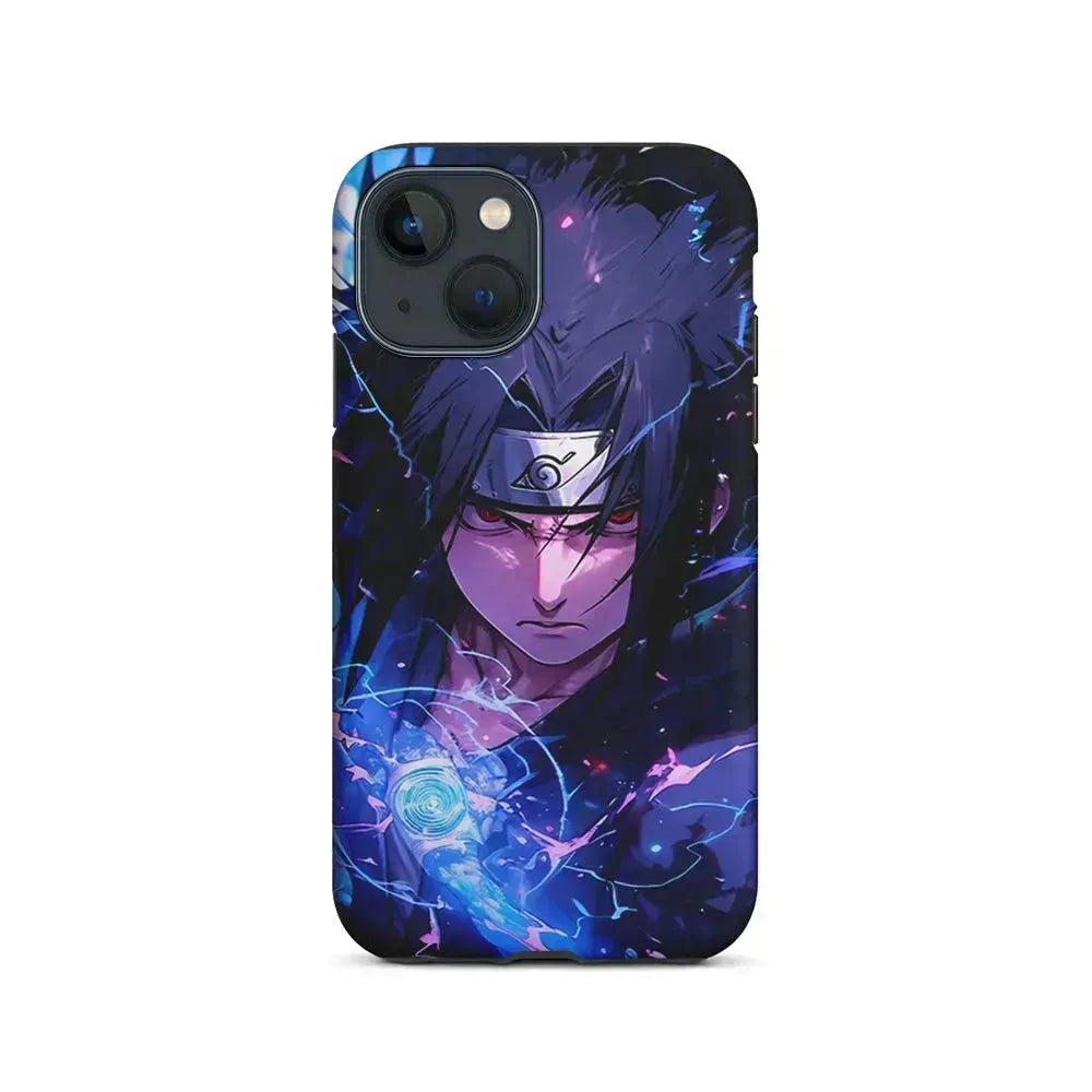Uchiha Sasuke Serious mode iPhone 13 Mini Case-2 in 1 Tough Case-Xtracase