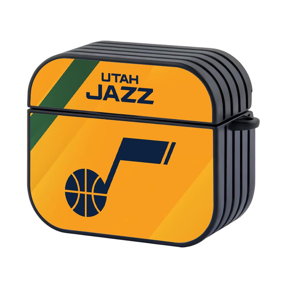 Utah Jazz NBA Deep Blue Logo on Board Hard Plastic Case Cover For Apple Airpods 4-Xtracase