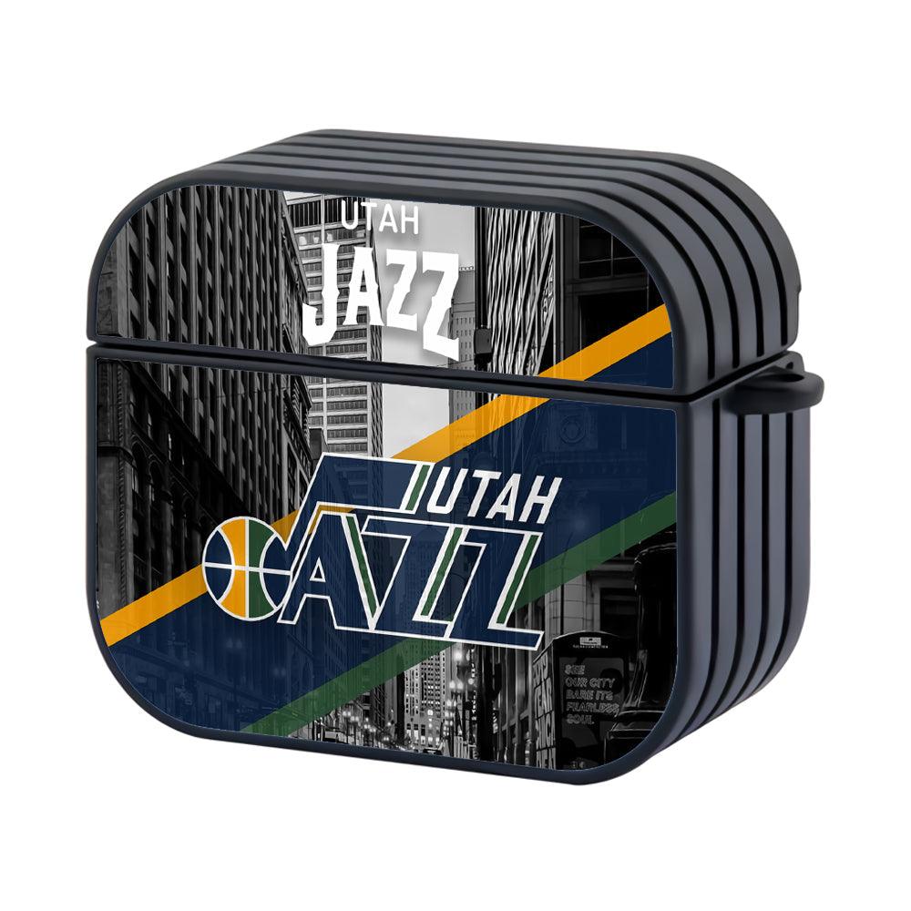 Utah Jazz Transparent Night City Hard Plastic Case Cover For Apple Airpods 3-Xtracase
