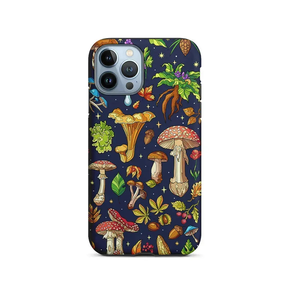 Various Mushrooms Autumn iPhone 15 Pro Max Case-2 in 1 Tough Case-Xtracase