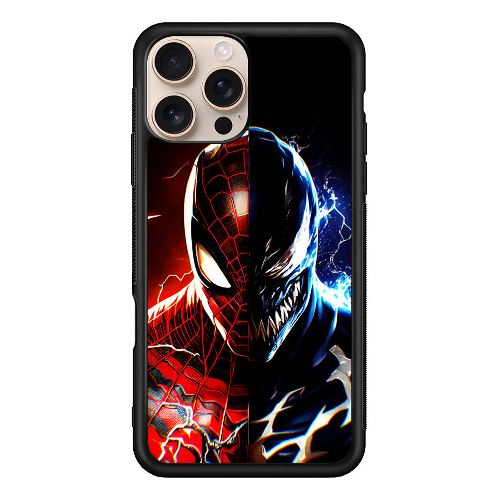 Venom X Spiderman Character iPhone 16 Pro Max Case - iPhone 16 Pro Max